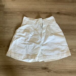 Vintage High-Waisted White Shorts